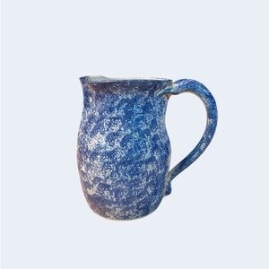Blue Speckled Ceramic Pitcher